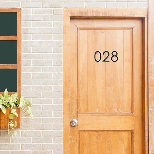 Miniatura 9 de 10 Uds. Número Dirección Número Pegatinas Número Placa Placa de Número de la Puerta Frontal Placa de Nombre Letras Blanco Buzón Número de Puerta
