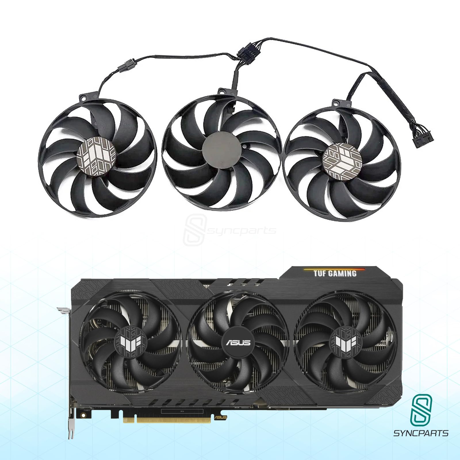 Lüfter Grafikkarte ASUS_TUF Gaming RTX 3070, TUF 3070Ti, ASUS_3060 OC, RTX 3080 Serie | CF9010U12D, PLD09210S12H, T129215SU