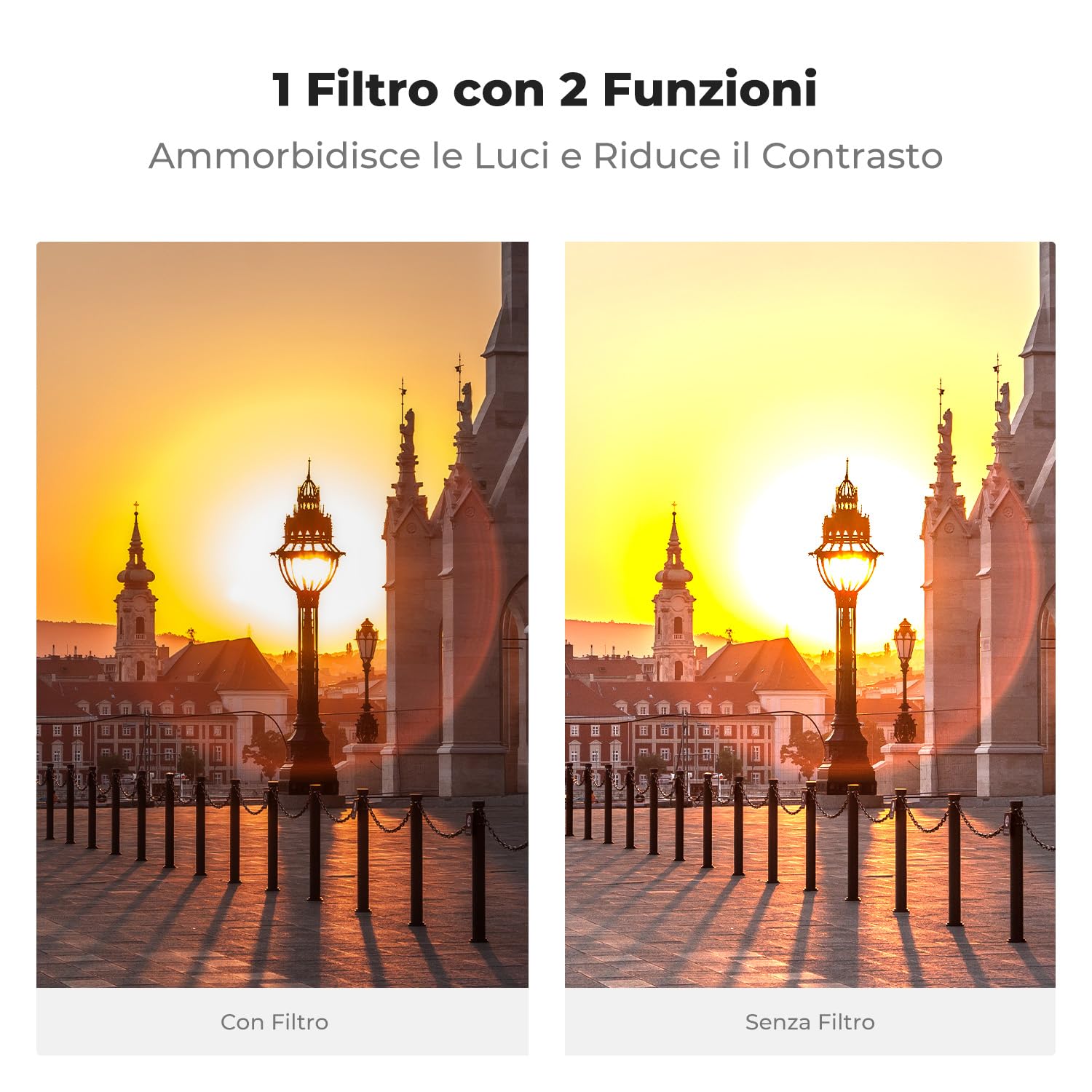 K&F CONCEPT Nano-Xcel 2 In 1 Filtro ND2-400 Variabile & Black-Mist 1/4, 58mm Black Diffusion 1/4 & ND2-400 Filtro con Rivestimento Nano a 28 Strati