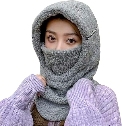 Cagoule Polaire Hiver Femme - Balaclava Coupe-Vent - Pour Ski, Moto, VTT - Chaud Et Confortable
