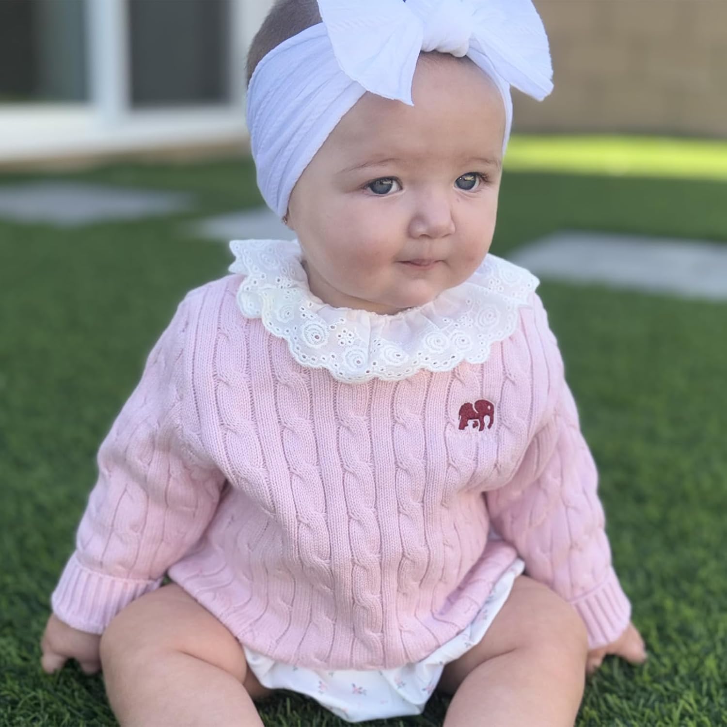 DAVE&BELLA Baby Knit Sweater, Toddler Girls Boys Crewneck Cashmere Sweater Long Sleeve Solid Pullover Spring Fall Kids Tops - Image 3