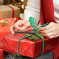 Vista 6 de Riakrum 20 Piezas Navidad Juego de Guirnaldas Decorativas de 20 Pulgadas y 16 Pulgadas Lazos Retorcidos para Guirnaldas Decoración para Luces Verde