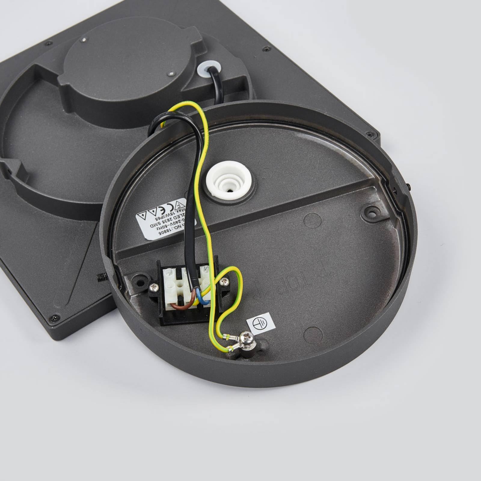 Lucande Plafoniere LED (Moderno) colore Nero, in Alluminio lampadina inclusa lampada da esterni per giardino terrazzo balcone e casa plafoniera