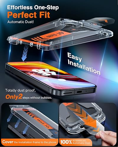 Miniatura 9 de paquete de 3 LG Aristo 2Protector de visualización, LK Japón vidrio con dureza de 9H vidrio templado con garantía de reemplazo de por vida