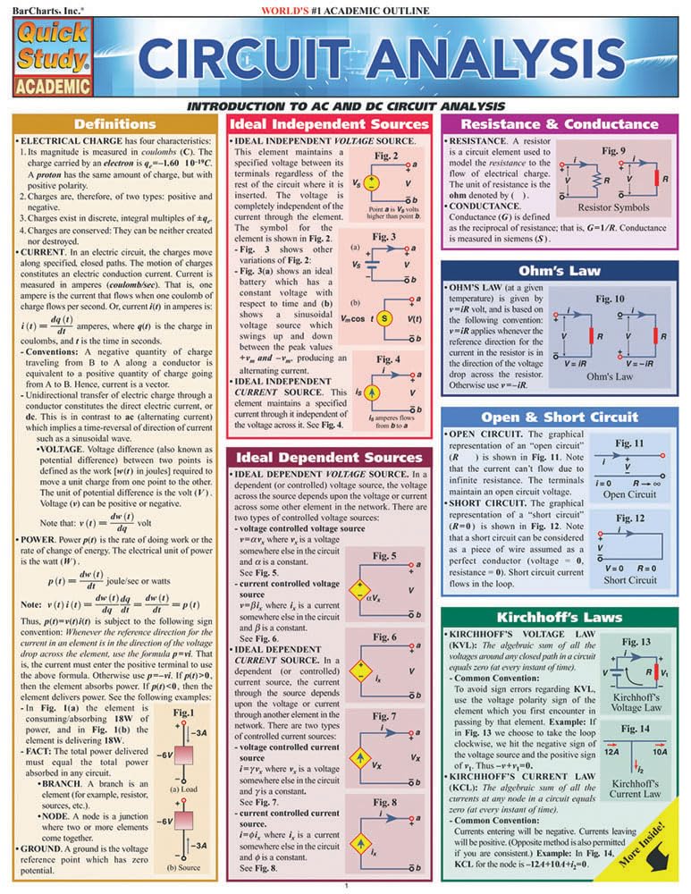 Circuit Analysis: Introduction to Ac and Dc Circuit Analysis Pamphlet – 1 January 2001