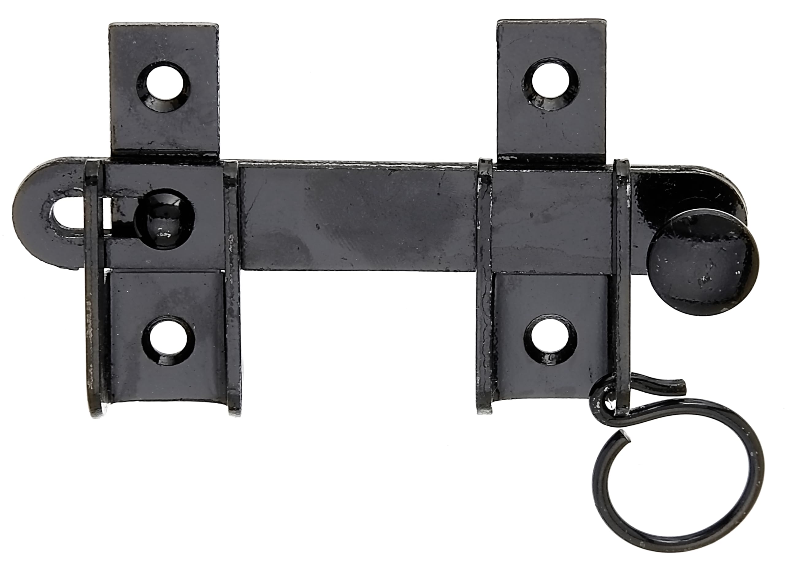 Alberts 864606 Fermeture de volet fléau | avec dispositif d'arrêt | laque noire pour immersion | taille 120 x 65 mm | kit de 10