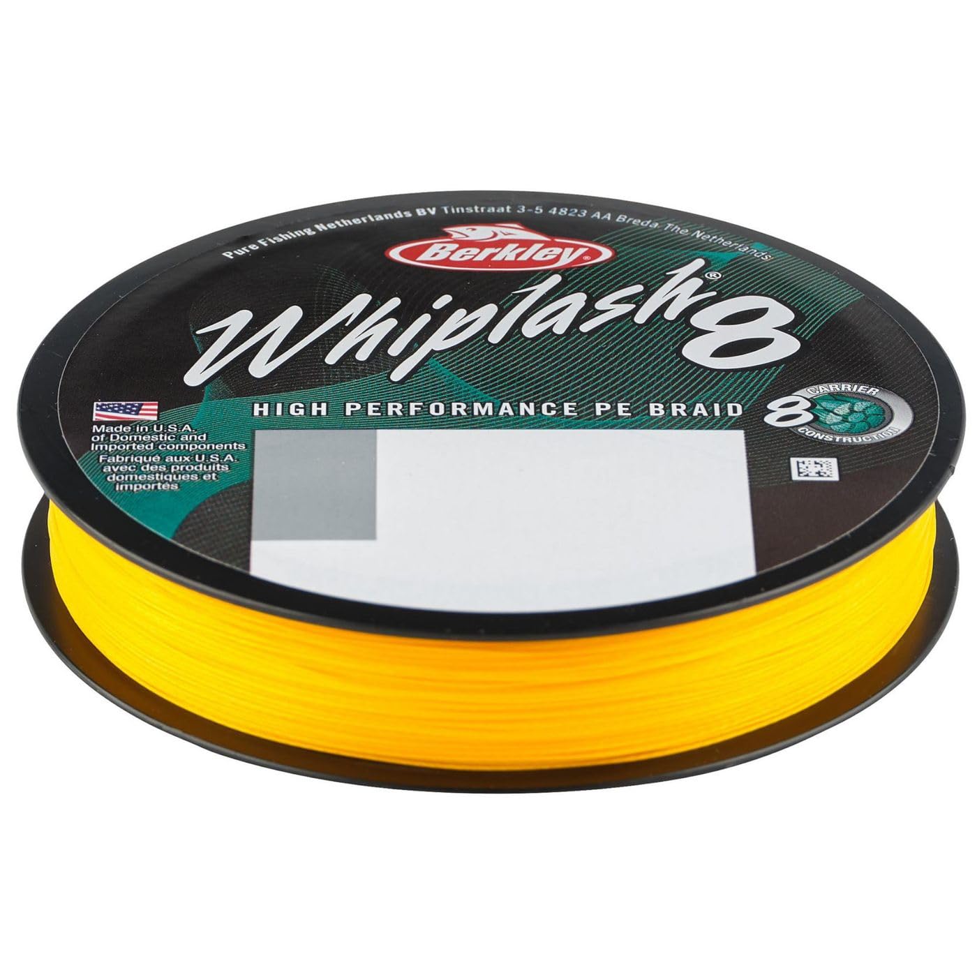 Berkley Whiplash8, Fishing Line, Superline, , Predator Fishing, Pike, Perch, Zander, Trout, Unisex, Yellow, 0.06mm | 10.7kg | 23lb | 165yd