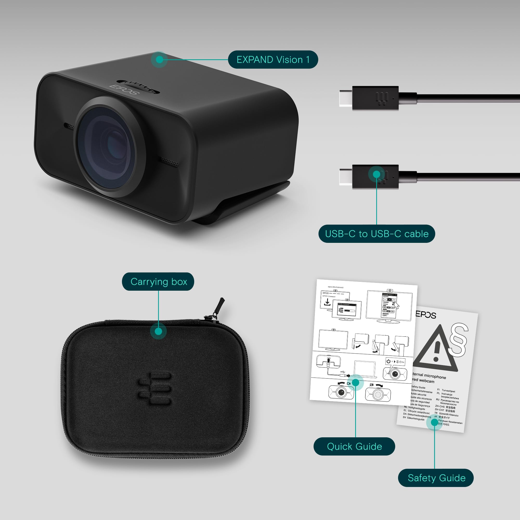 EPOS Expand Vision 1 4K USB カメラ EXPAND Vision 1 - 株式会社ジェイドコーポレーションが提供する