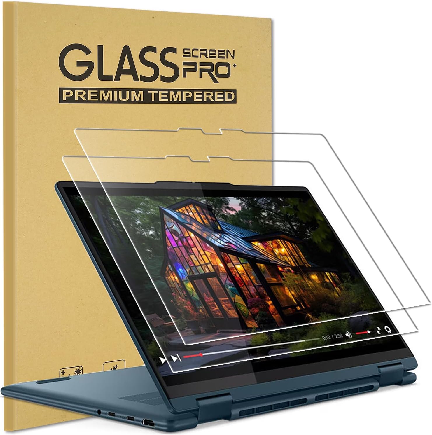 KEANBOLL [2-Pack] 9H Hardness Tempered Glass Screen Protector for Lenovo Yoga 7/Yoga 7i 14" 2-in-1 Laptop (2024-2023 Models) | Anti-Scratch, Bubble-Free Installation