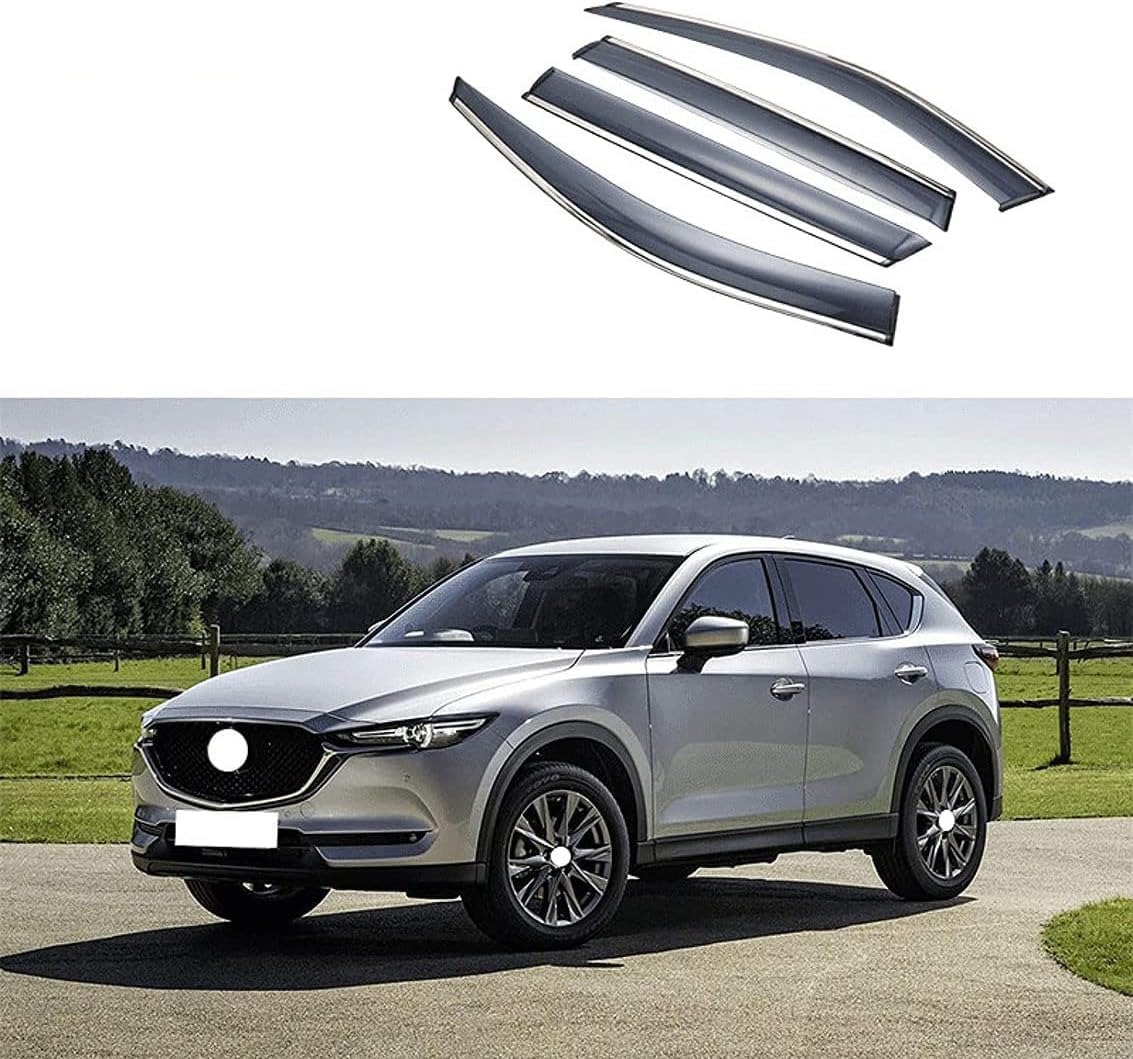 FengXH 4Pcs Smoke Tint Car Window Deflectors for Mazda CX-5 2017-2020