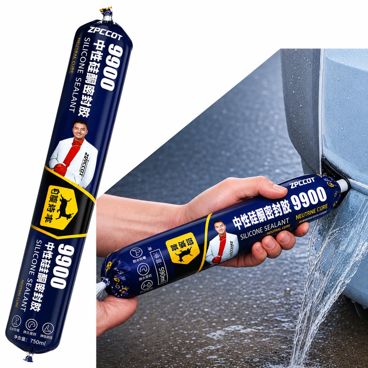 Concrete Crack Filler Sealant, High Elasticity Cement & Wall Crack Repair, Fast Drying Joint Self-Leveling Waterproof Caulking for Concrete, Slabs, Joints & Gaps, Waterproof Silicone Sealant (1)