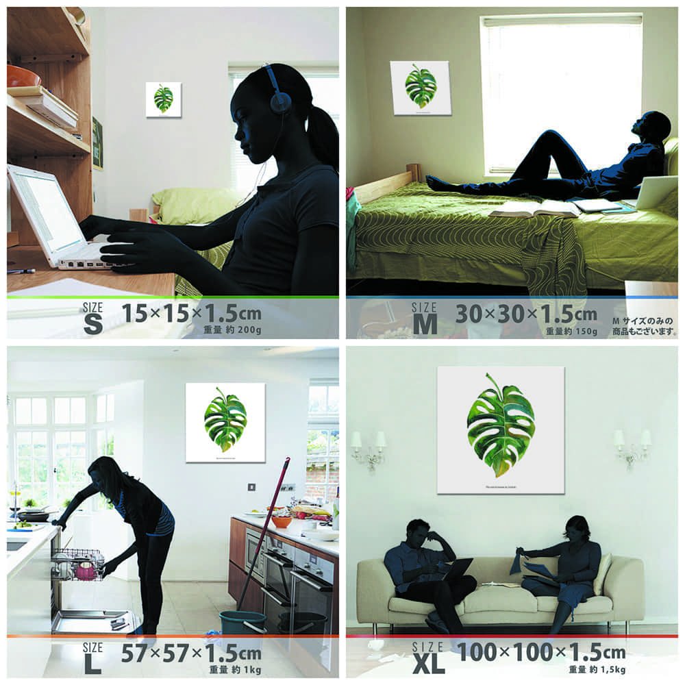 Amazon｜アートデリ ポスター パネル 観葉 植物 100cm × 100cm 日本製 