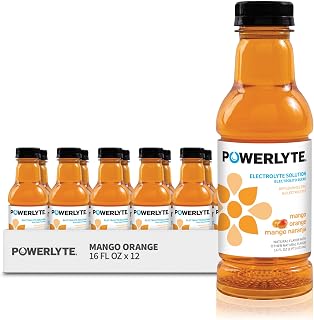Sport Hydration Electrolyte Solution Drink for Rehydration | Mango Orange | 16 Fl Oz | 12-Pack