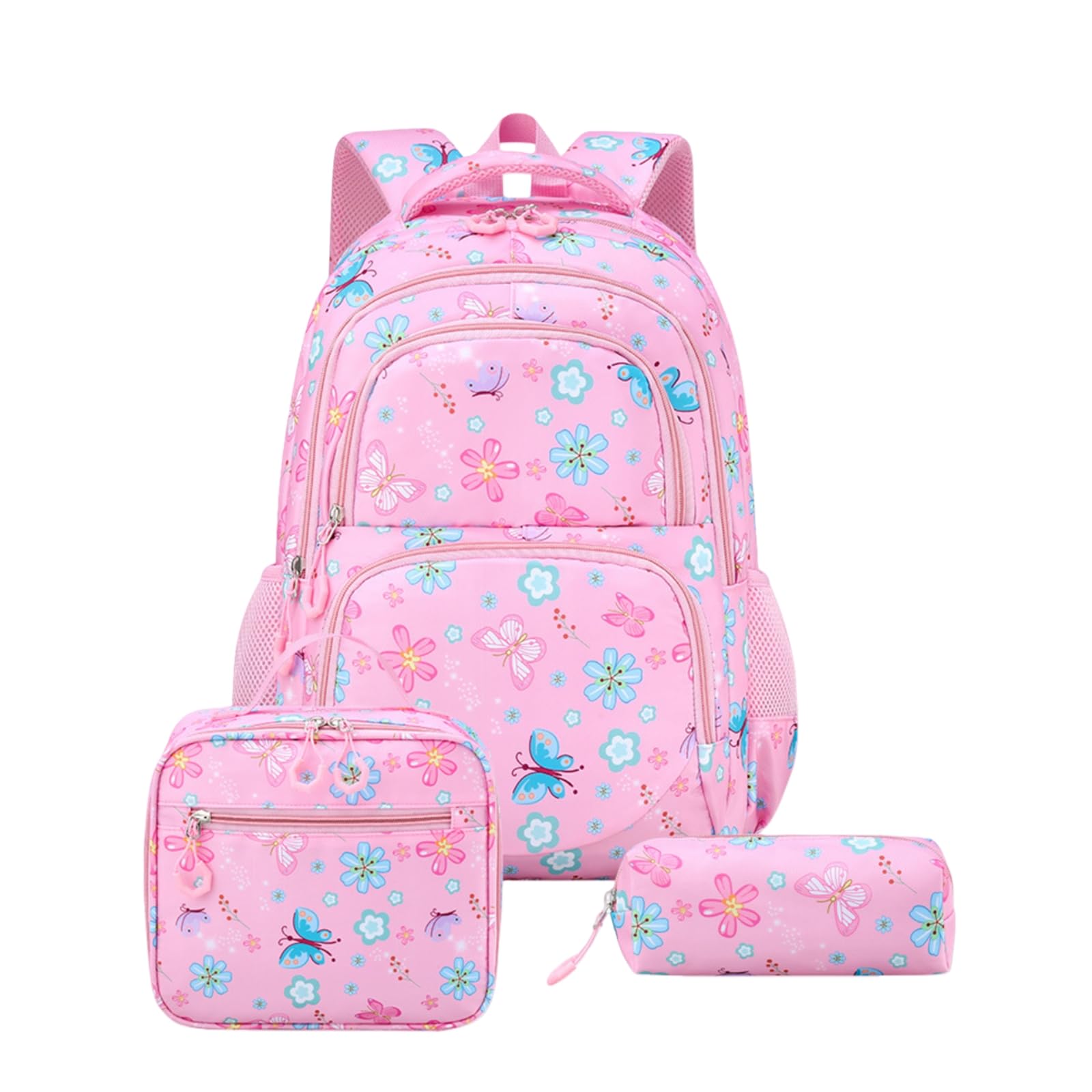 Zaino 3 Pezzi Colore Casual Set più Tasche Collegio All'aperto Camping Borsa di Viaggio Viaggio-Purple 3pcs