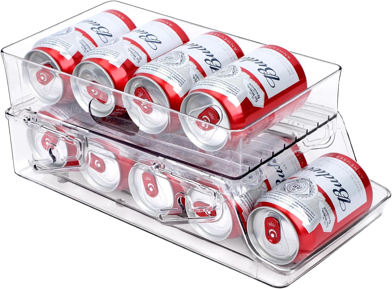 Fridge Organiser, Foldable Refrigerator Can Dispenser Double Layer