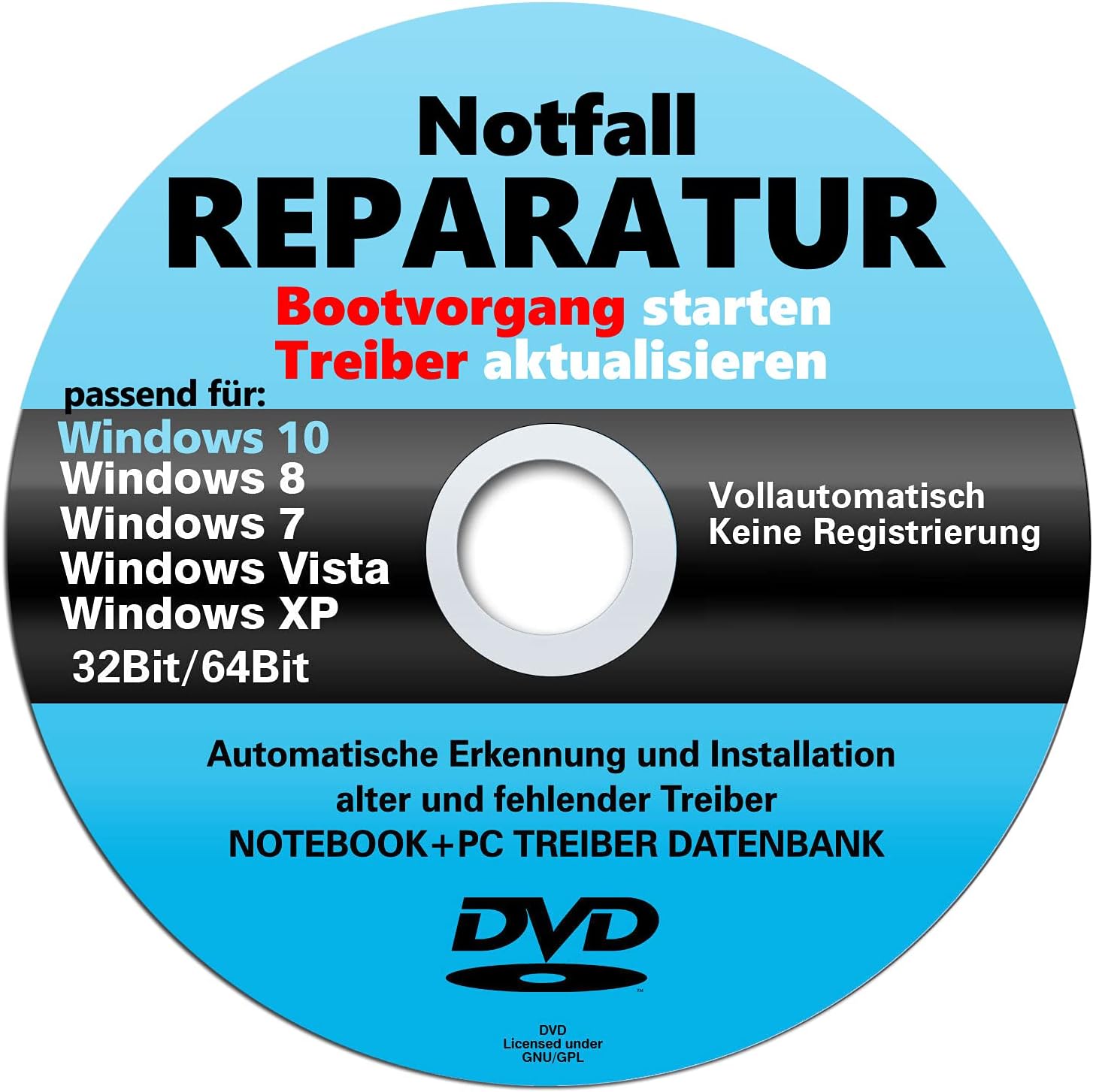Universal Treiber CD DVD für Win 10 7 8 XP Notebook PC Laptop \