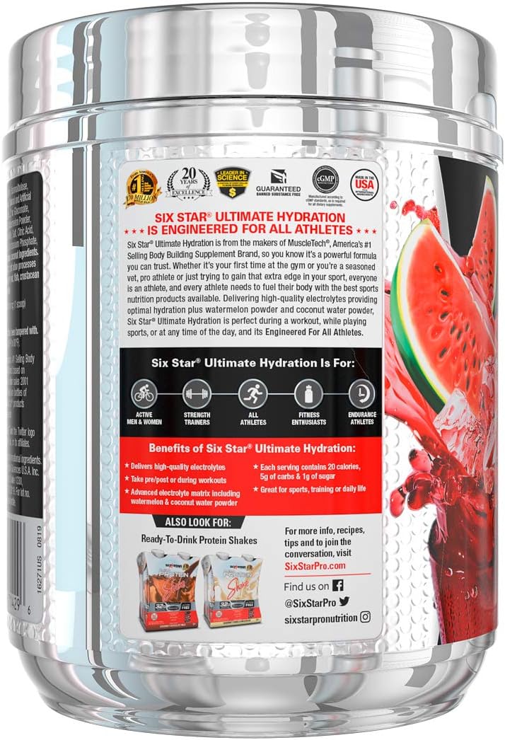 Buy Electrolyte Powder Six Star Ultimate Hydration Powder Replenish