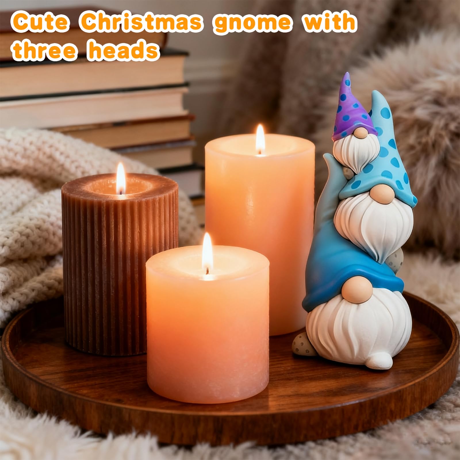 Kaarsvorm voor Kerstmis, kerstman, dwergvorm, schattige siliconen mal voor kaarsen van de kerstman, epoxyhars gietvormen voor gezichtsloze pop voor decoratieve knutselwerken