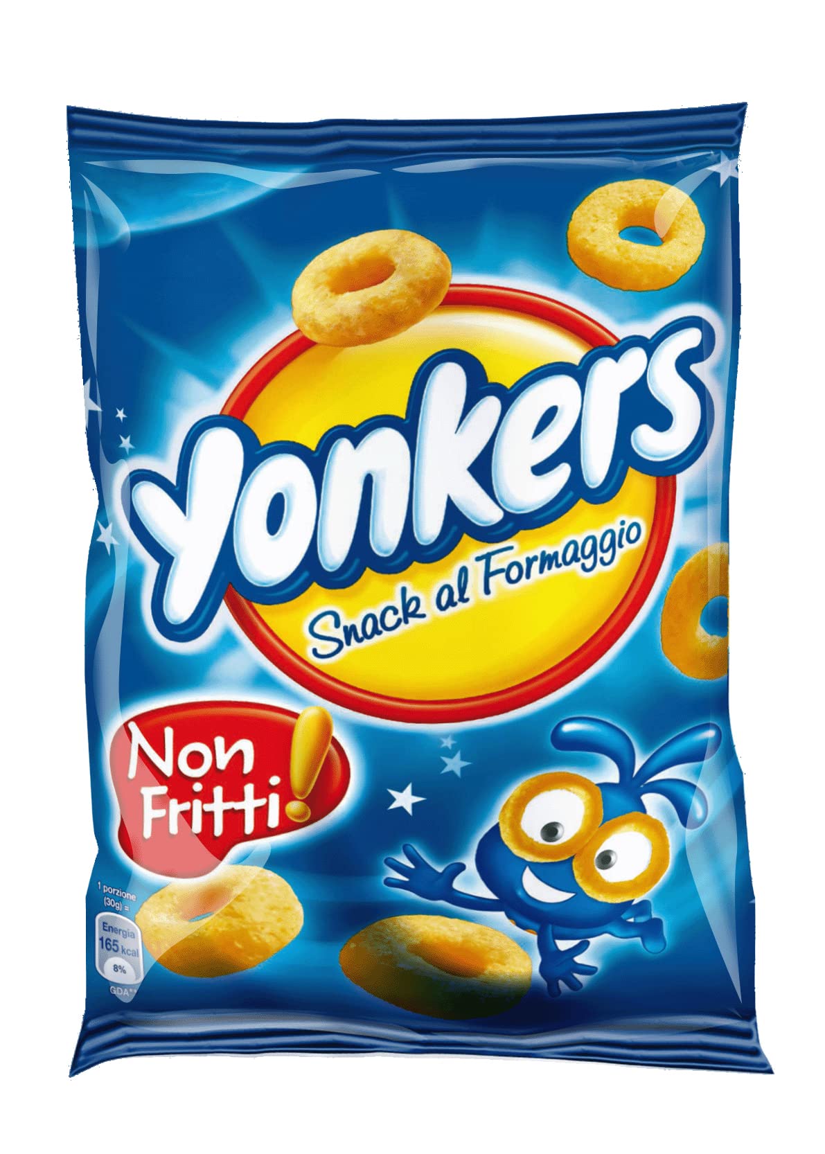 Yonkers, Snack al Formaggio, Irresistibili Anelli al Gusto Formaggio, Non Fritti, 40x30g (40 sacchetti da 30g)