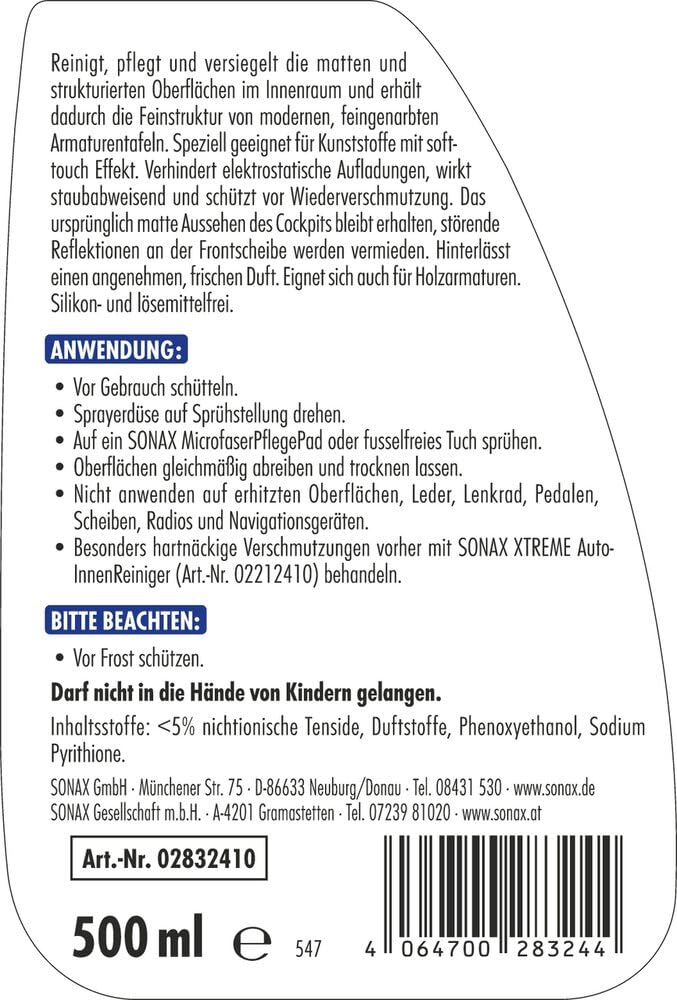 SONAX InnenraumPflegeset | Zur kompletten Reinigung und Pflege des Fahrzeuginnenraums.