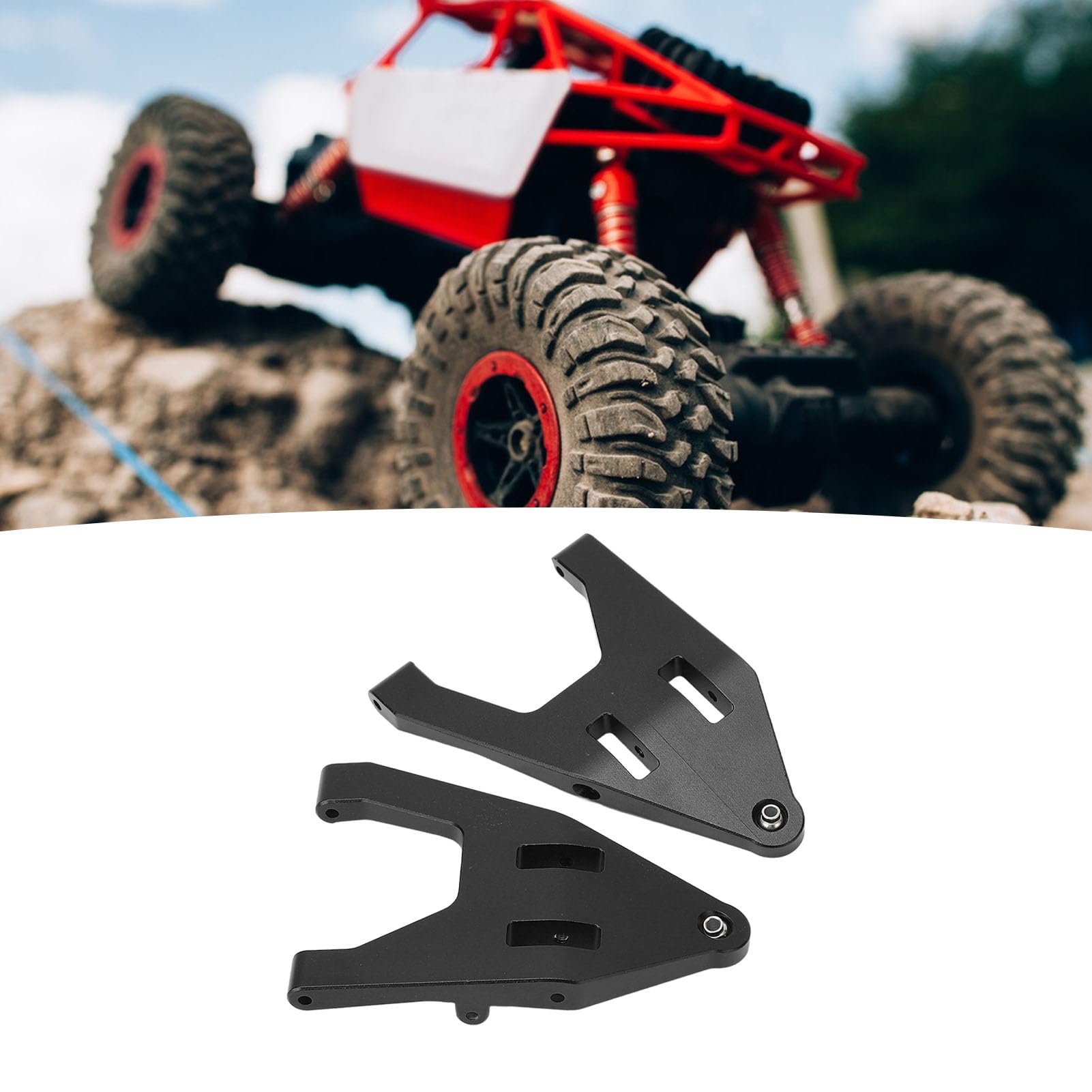 ALUMINIOWE PRZEDNIE DOLNE WAHACZ BARDZO TRWAŁE, PRECYZYJNE PASOWANIE ZAPROJEKTOWANE DLA UDIRC PINECONE FOREST SG1002 DESERT OFF ROAD TRUCK (Czarny)