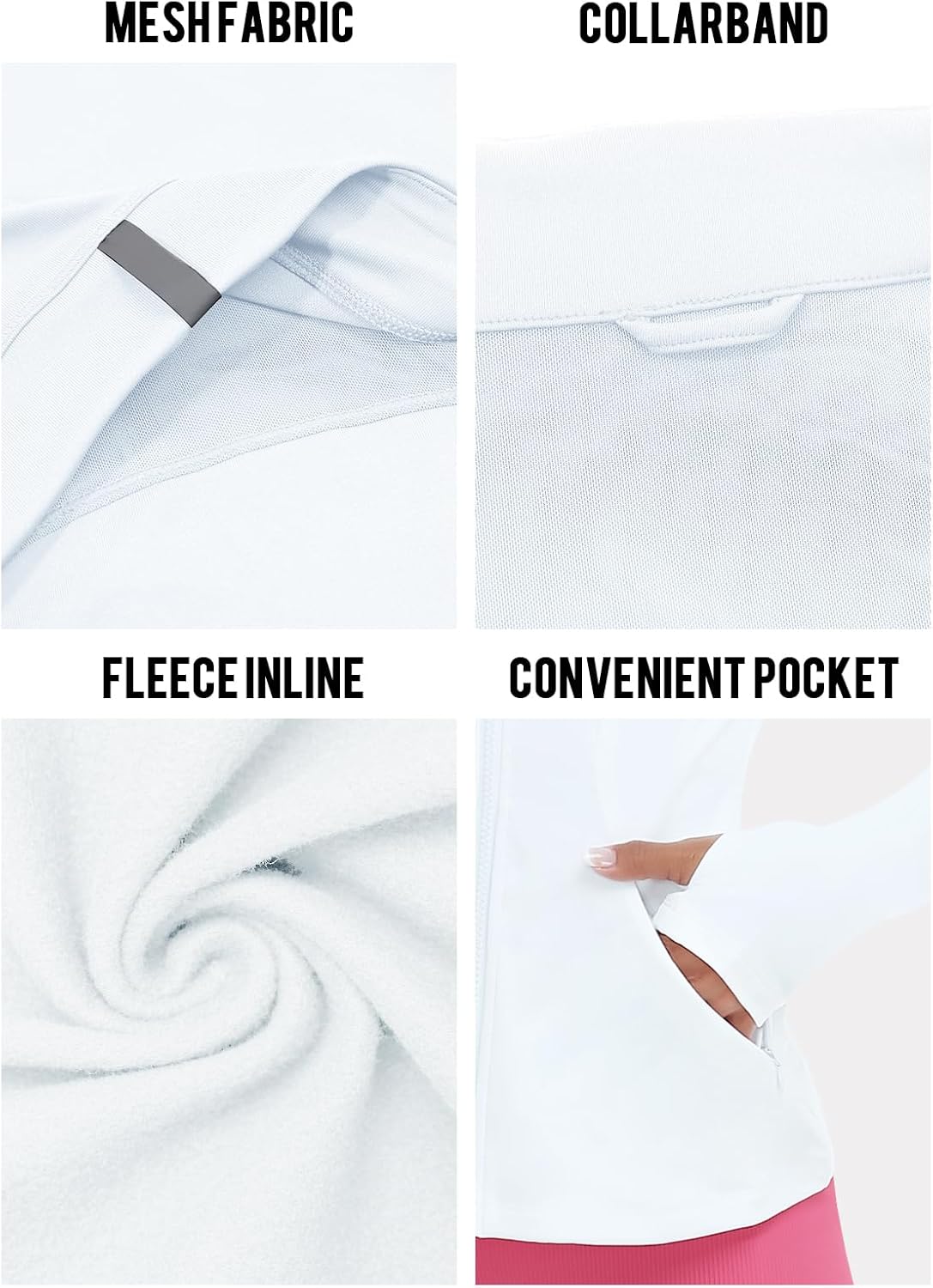 VUTRU Women's Workout Yoga Jacket Full Zip Running Track Jacket Fleece Athletic Jacket - Image 5