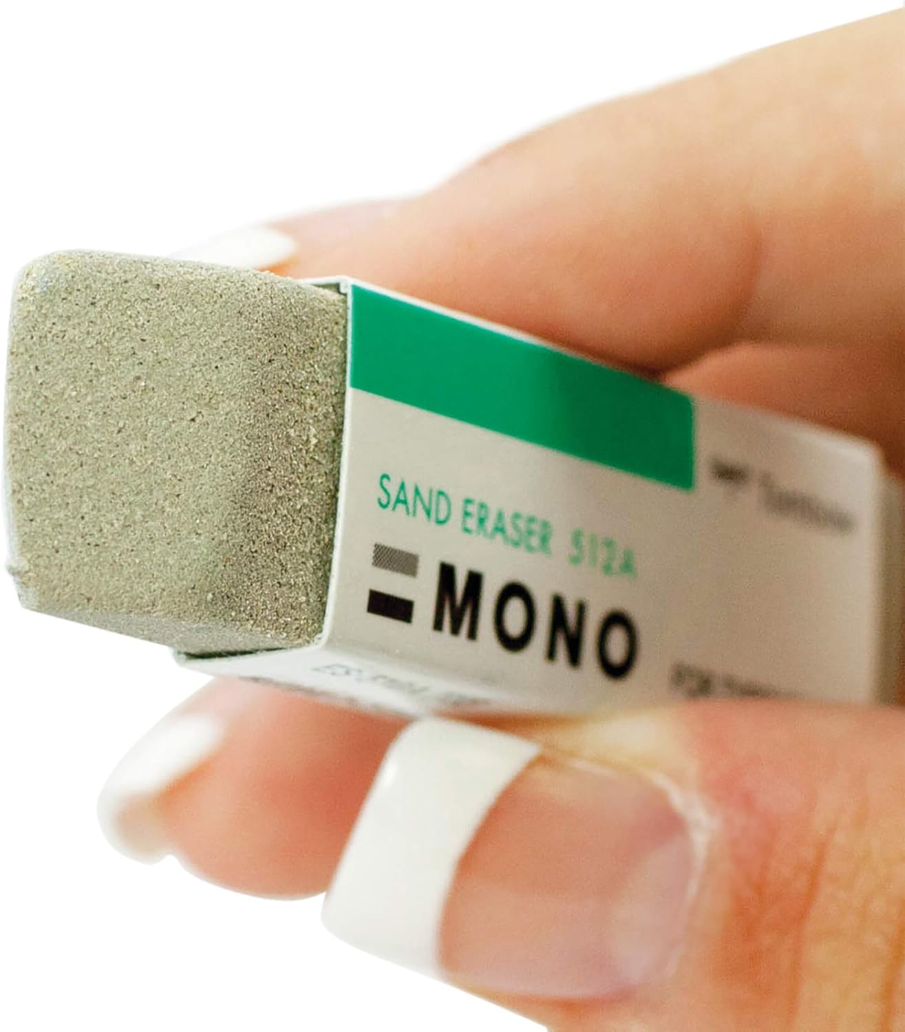 Tombow 67304 MONO Sand Eraser, 2-Pack. Silica Eraser Designed to Remove Colored Pencil and Ink Markings… : Office Products