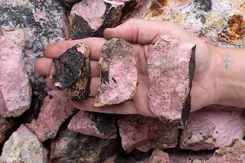Miniatura 2 de Fantasia Materiales: 2 libras de piedras naturales de rodonita de Perú