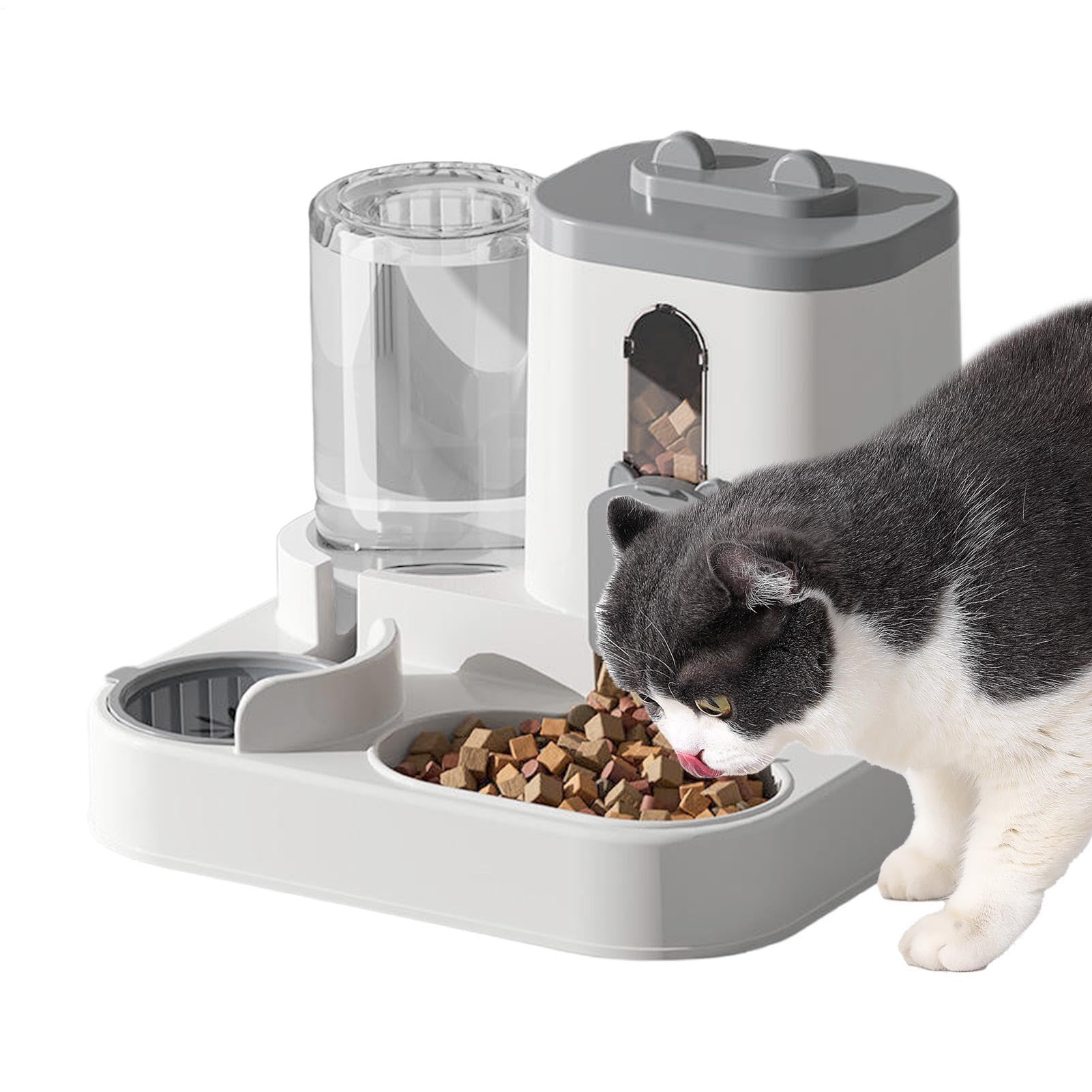 Distributore Automatico 2 In 1 Per Gatti E Cani, Dispenser Di Cibo E Acqua Da Viaggio, Uscita Del Grano Controllabile, Adatto A Gattini Cuccioli Animali Piccoli E Medis Casa Appartamen