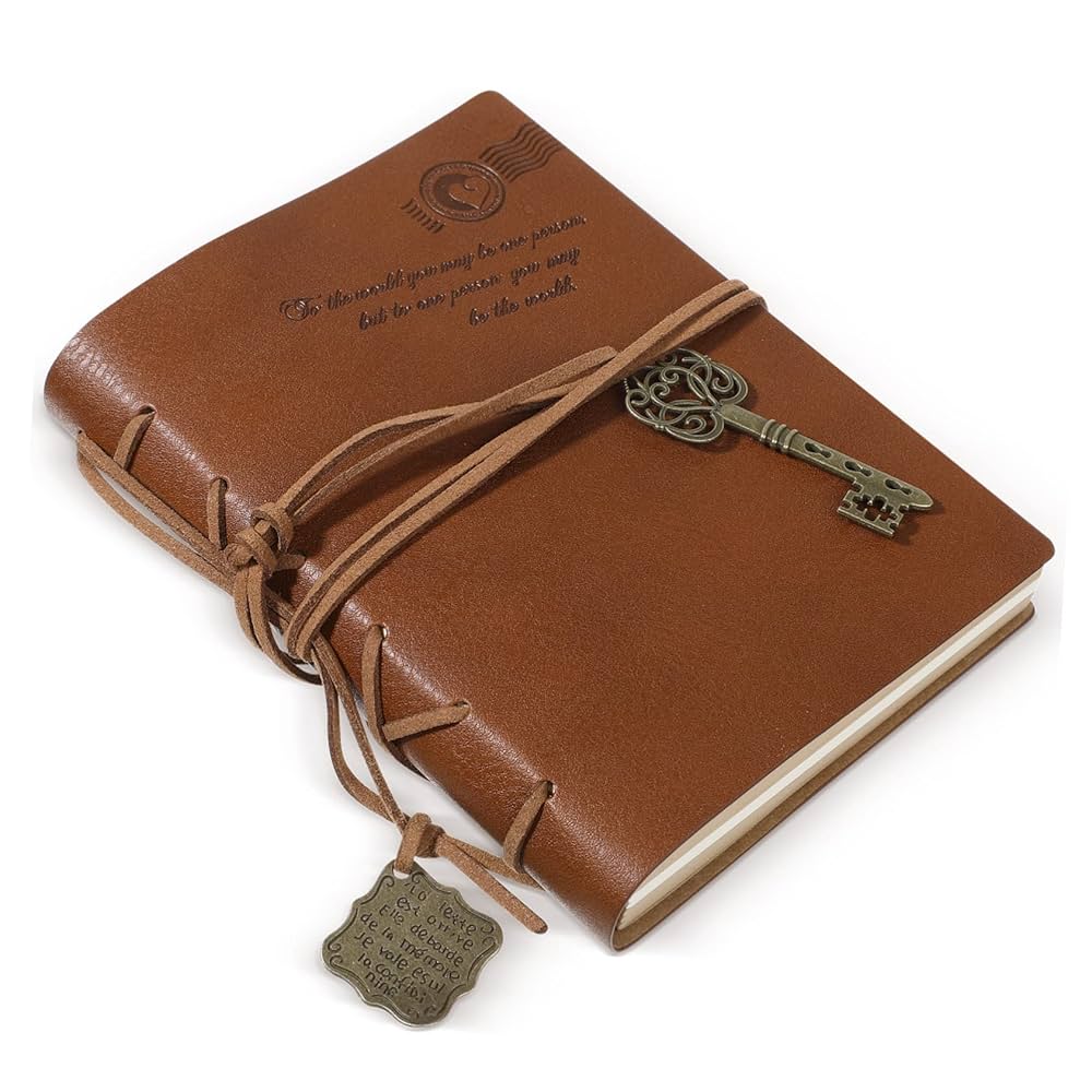 洋書古書 日記☡✍SALE‼️ Amazon | EXCEART 赤 革 日記 紙 ジャンク ノート 古い ノート