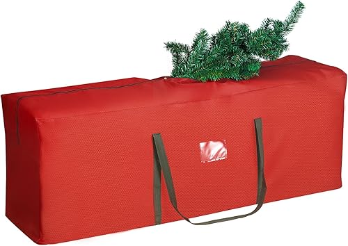 YKL Bolsa de almacenamiento para árbol de Navidad, se adapta a árboles desmontados de hasta 7.5 pies, duradera, resistente al agua, material Oxford