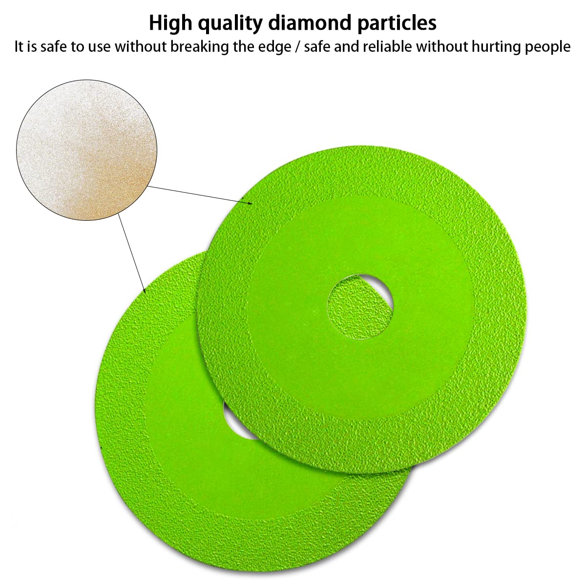 3 Disques Diamant 125mm - Pour Coupe Verre, Céramique, Granit - Professionnel, Précision, Sans Éclats - 2