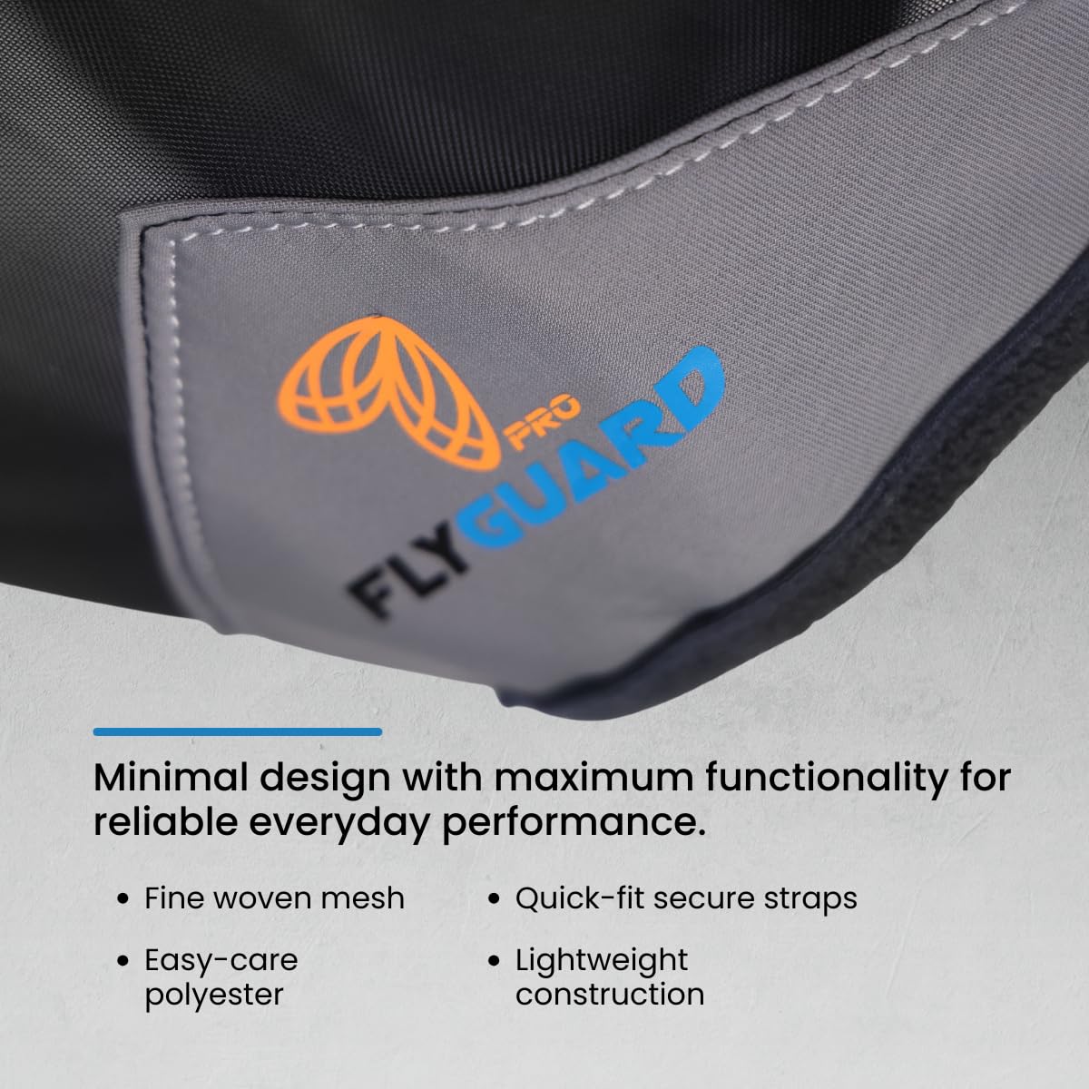 Shires FlyGuard Pro - Máscara de malla fina con orejas, color negro azabache