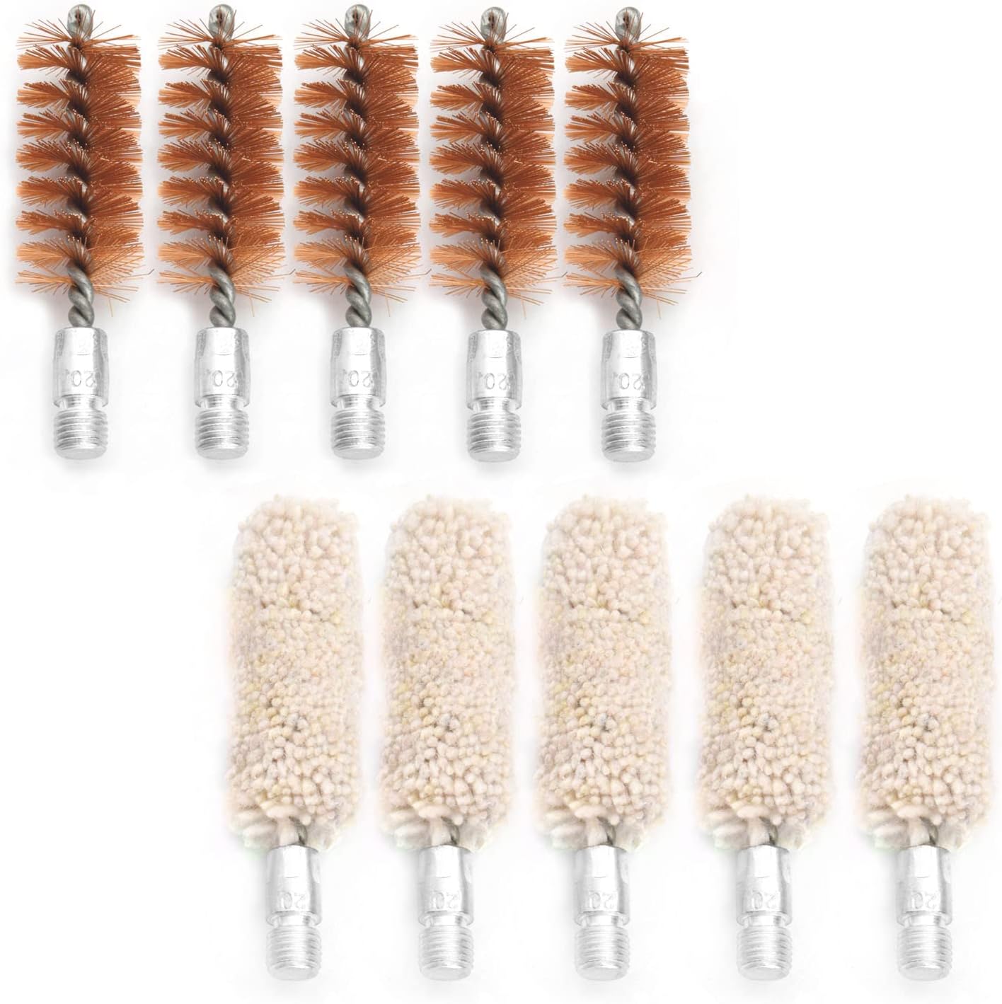 Motanar 10 Pack Bore Brush/Swab Kit,Shoutgun/Pistol Bore