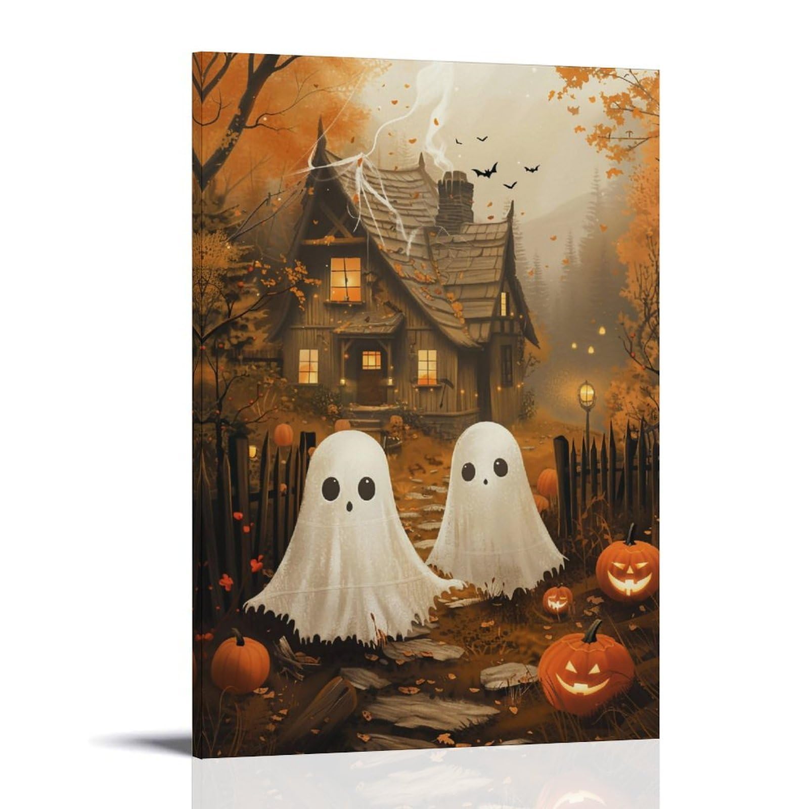 HUERYRYHY Autumn Cottage Spirits 03 Poster Wall Art Canvas Vintage Aesthetic Painting Decor for Rooms 20x30inch Frame-style