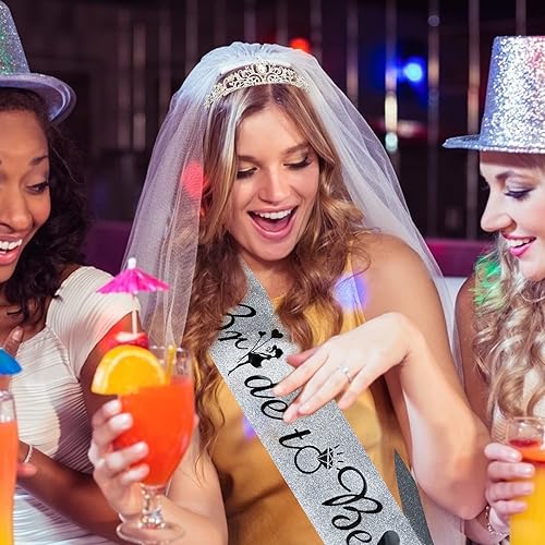 Miniatura 5 de Corona de cristal + banda de novia + velo, regalos de despedida de soltera, decoraciones de despedida de soltera, velo de boda, velo de despedida de