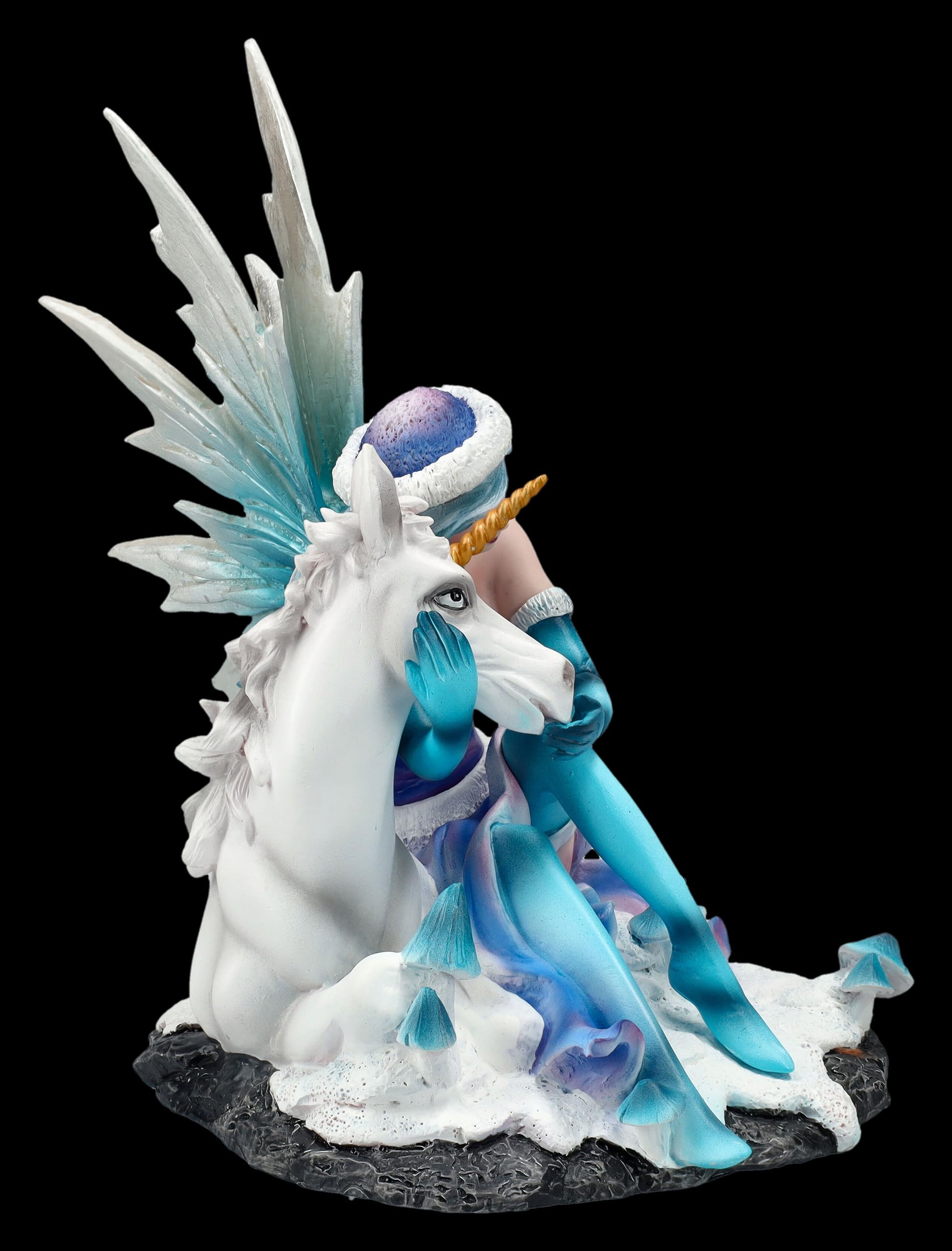 Elfen Figur - Mia mit Einhorn - Fairy Elfenfigur Elfe Fee Deko