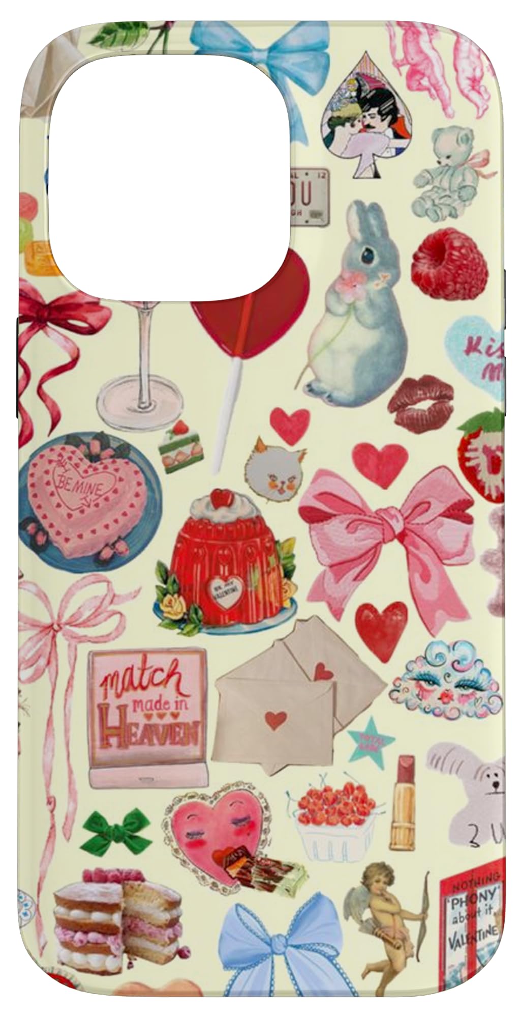 Aesthetic Vintage Coquette Bow Preppy Collage Case for iPhone 14 Pro Max