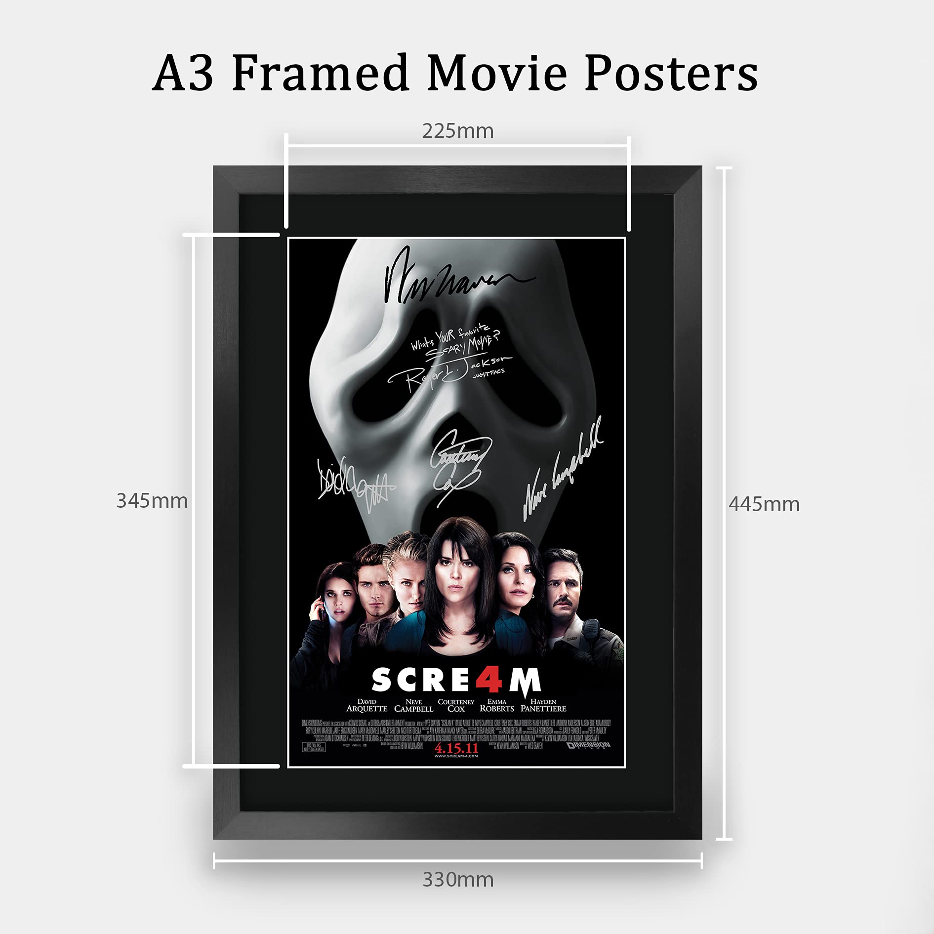 HWC Trading FR A3 Scream 4 Gifts Printed Poster Signed Autograph Picture for Movie Memorabilia Fans - A3 Framed - Image 2