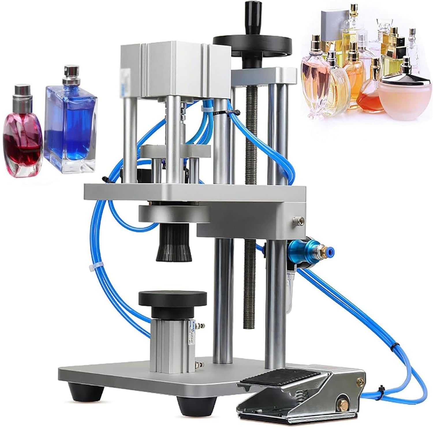 FHRKA 13-20MM Pneumatic Perfume Capper, 600-800pcs/h Pneumatic Perfume Capping Machine, Perfume Bottle Capper Capping Tool Machine (13mm)