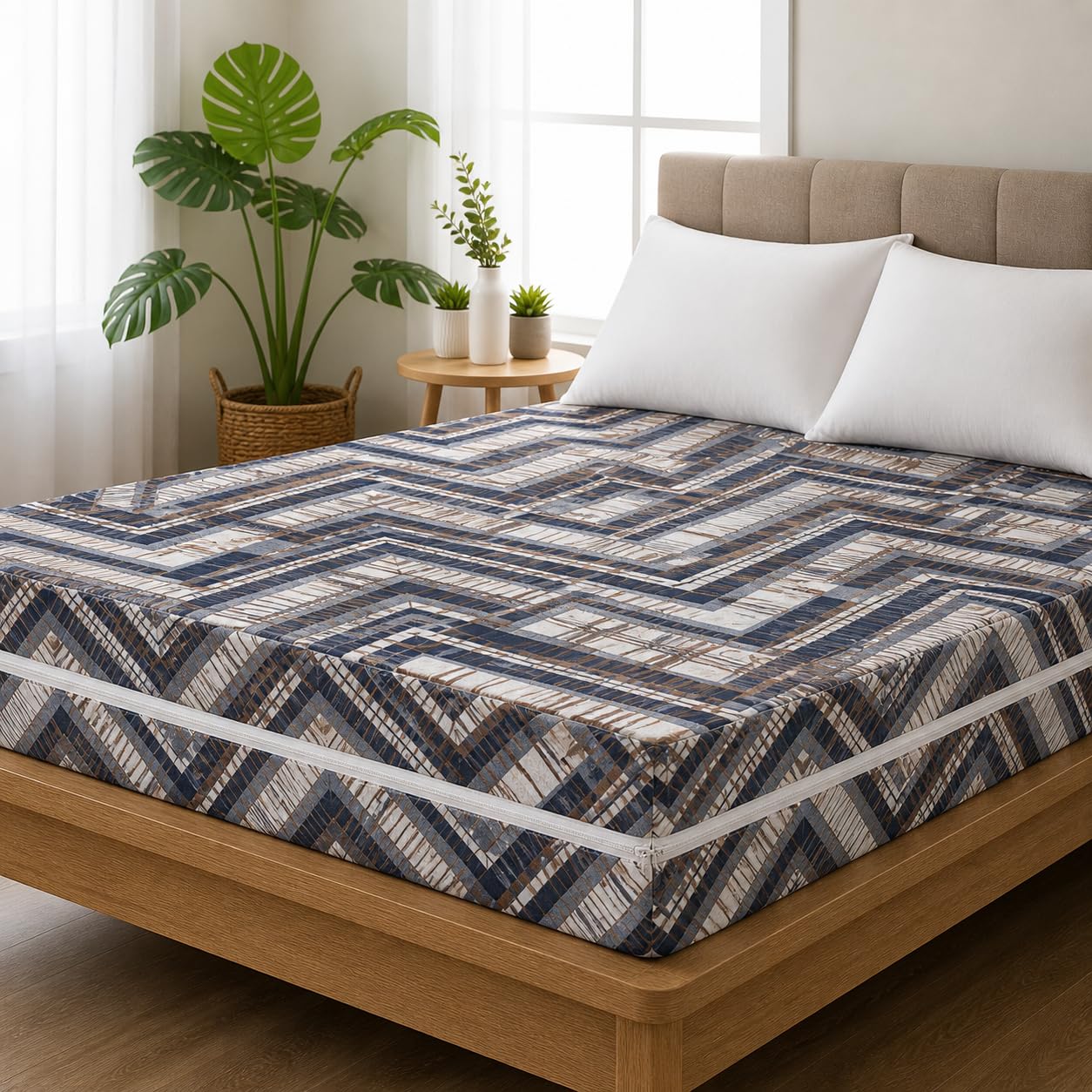 Premium Cotton Mattress Protector - 360° Protection -5