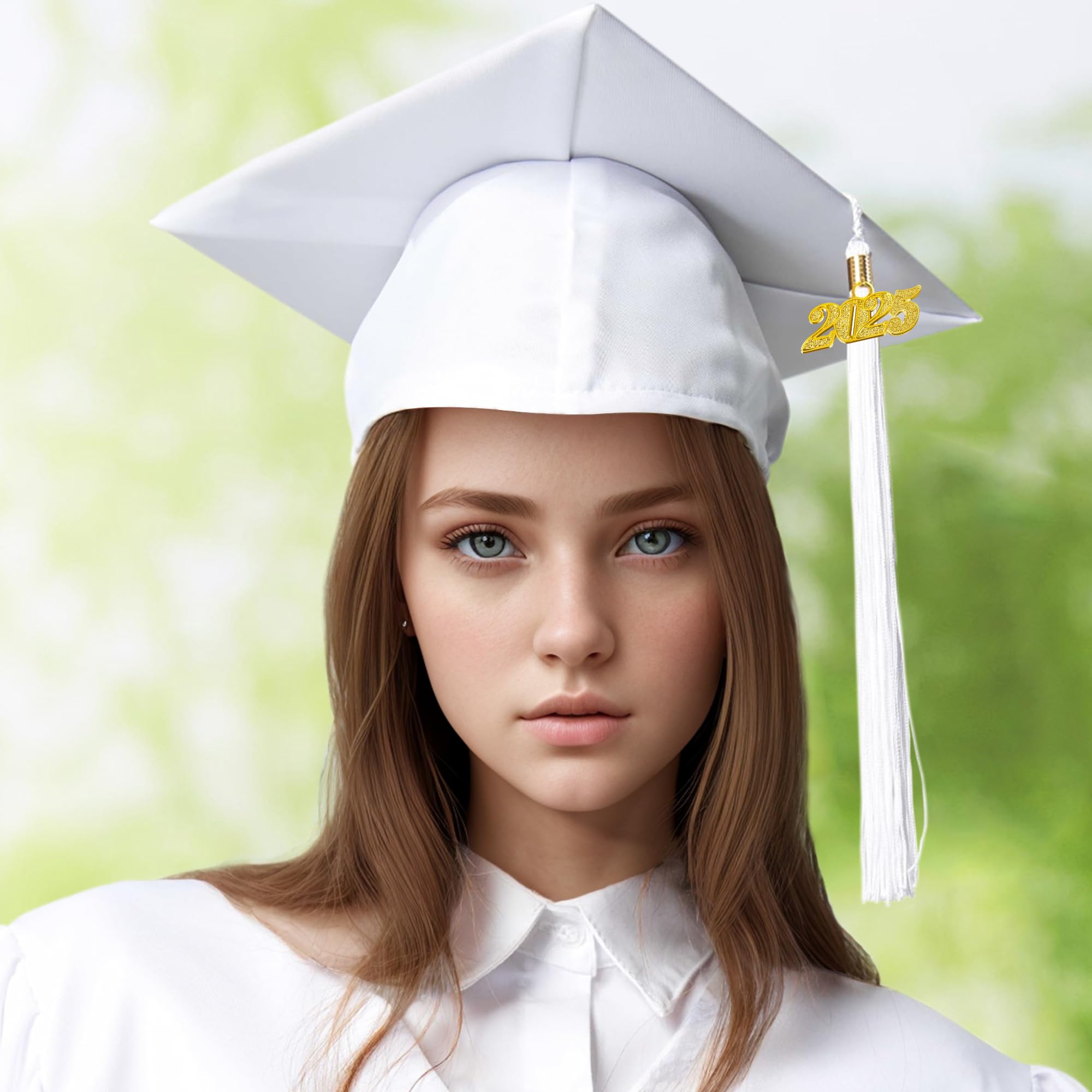 Misscom Unisex Matte Graduation Cap with 2024 2025 Year Charm for Adult Middle High School and Bachelor