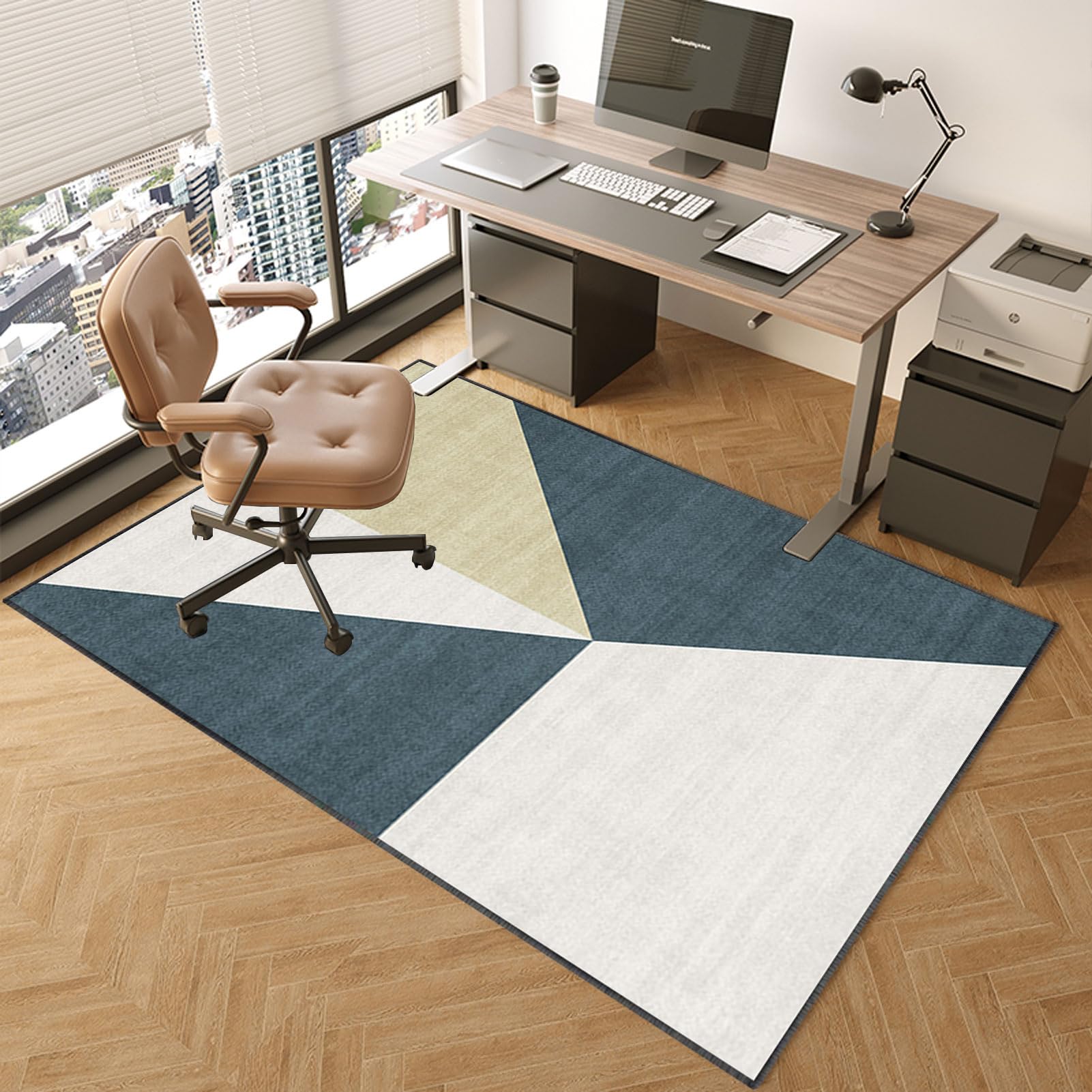 TOYOCC Desk Chair Mat Heavy Duty Office Chair Mats for Carpeted and Hardwood Floor 70 x 100 cm Carpet Protector Chair Mats for Home and Office Floor Mat, Gaming Chair Mat Rolling Computer Chair Mat