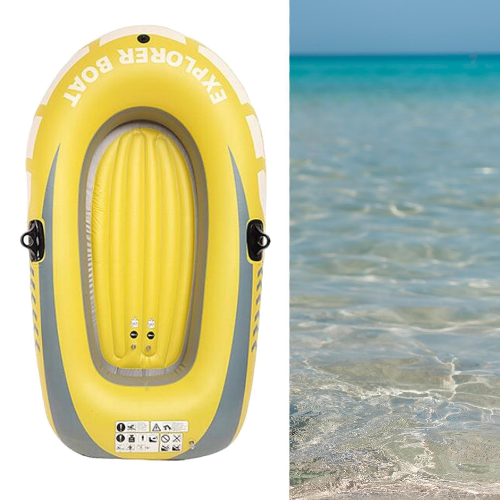 Kayak Hinchable, Bote, Balsa de Pesca Hinchable, Canoa Flotante, PVC Reforzado, Montaje Rápido, Apto para Deportes, Relajación Y Pesca.