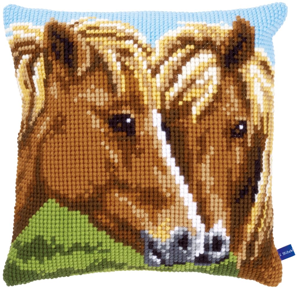 Vervaco Horses Cushion Cross Stitch Kit, 15.75