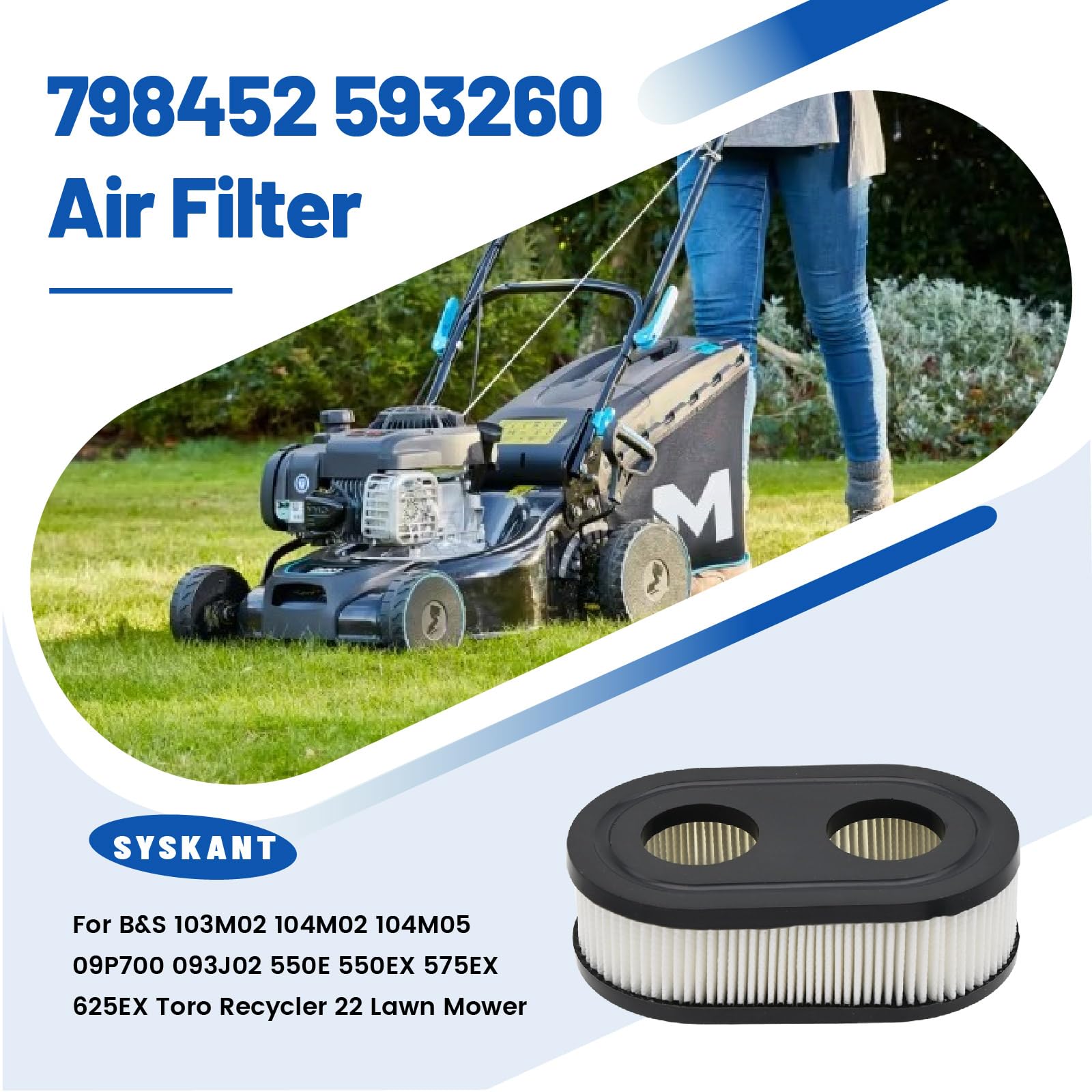 Amazon.com : Wondrify 798452 593260 Air Filter with 595658 594106