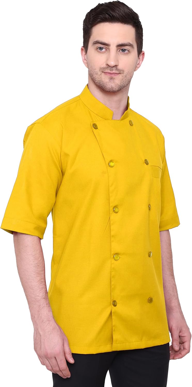 Leorenzo Creation PH-05 Men's Chef Coat Half Sleeves Chef Jacket (Size- XXS-7XL, Twelve Colours)