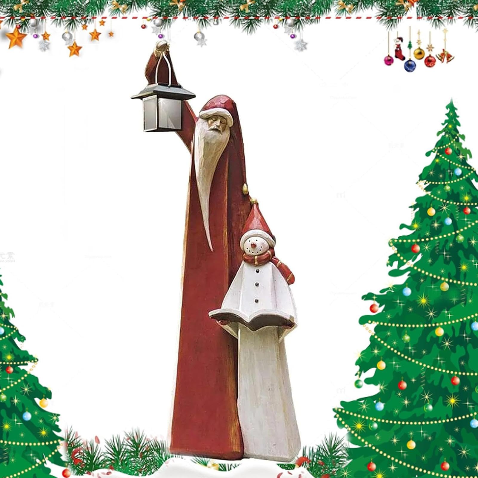 Père Noël d'extérieur et décor en résine pour émerveiller les enfants