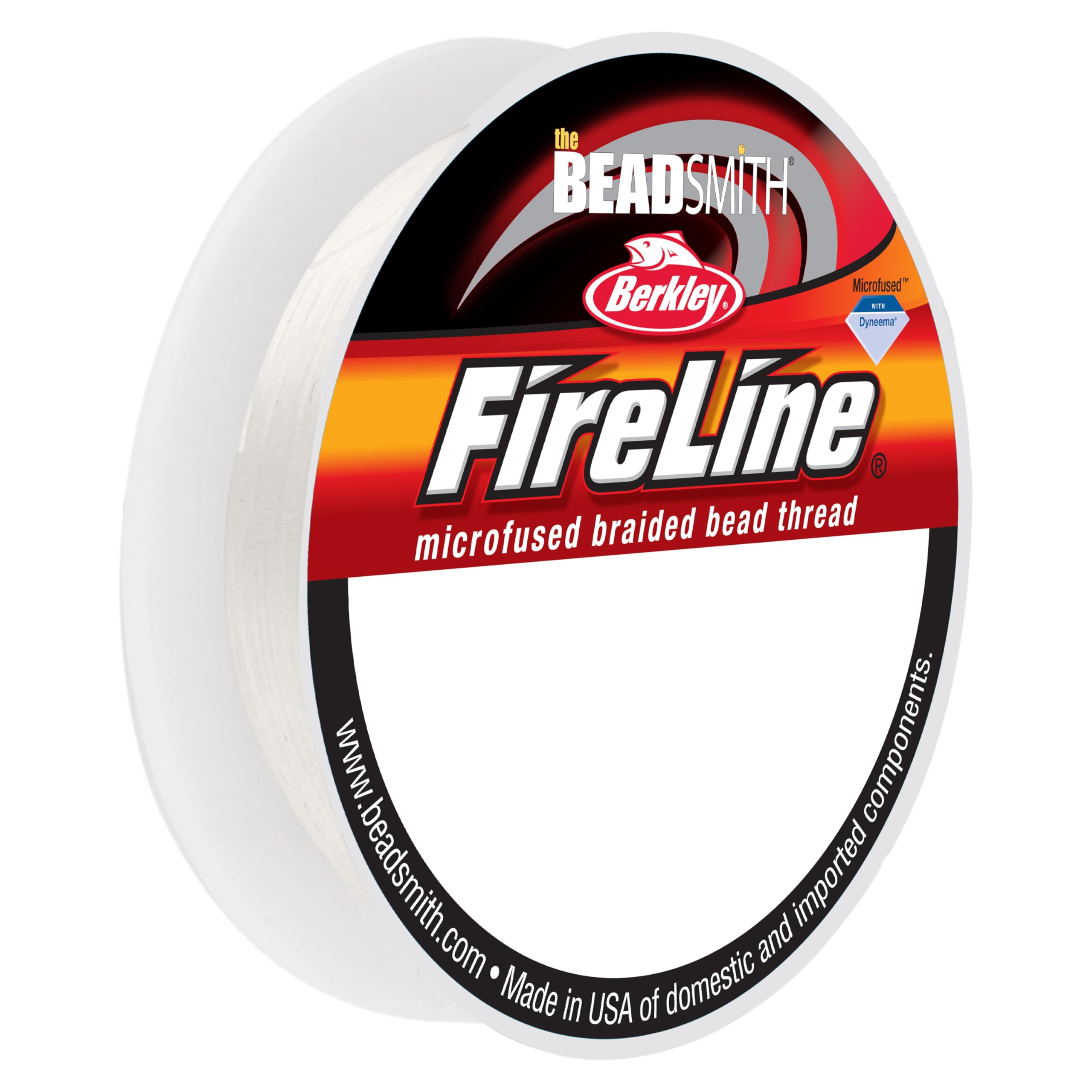 The Beadsmith Fireline by Berkley – Micro-Fused Braided Thread – 10lb. Test, 008”/.20mm Diameter, 15 Yard Spool, Crystal Color – Super Strong Stringing Material for Jewelry Making and Bead Weaving…