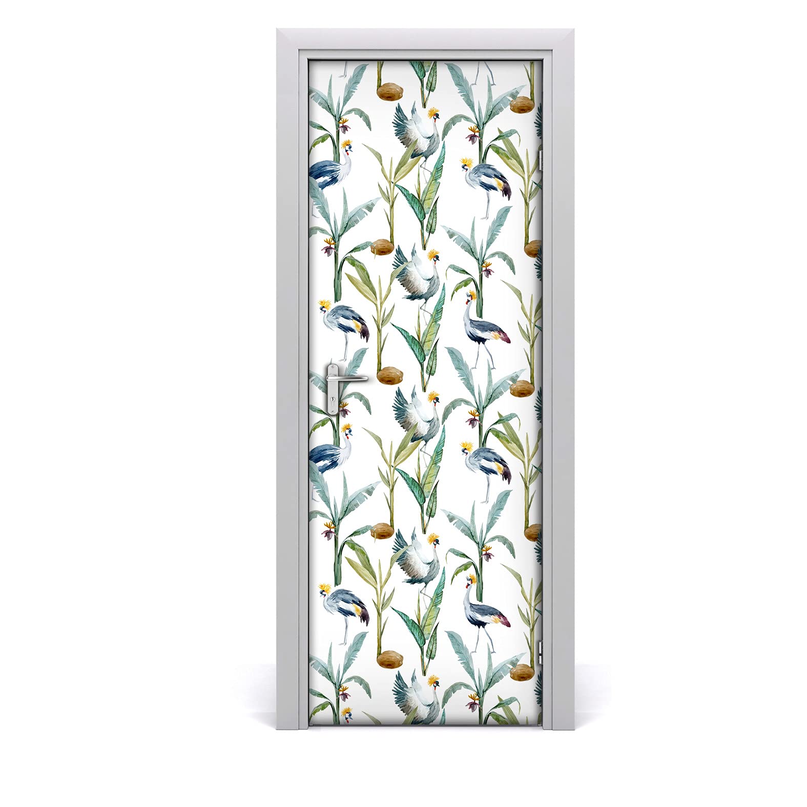 Adhesivo Flores de la mañana hojas para puertas papel pintado autoadhesivo DIY lavable